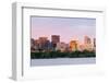 Boston Charles River Sunset with Urban Skyline and Skyscrapers-Songquan Deng-Framed Photographic Print