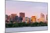 Boston Charles River Sunset with Urban Skyline and Skyscrapers-Songquan Deng-Mounted Photographic Print