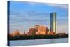 Boston Charles River with Urban City Skyline at Sunset-Songquan Deng-Stretched Canvas