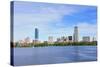 Boston Charles River with Urban City Skyline Skyscrapers and Boats with Blue Skyr.-Songquan Deng-Stretched Canvas