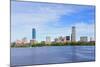 Boston Charles River with Urban City Skyline Skyscrapers and Boats with Blue Skyr.-Songquan Deng-Mounted Photographic Print