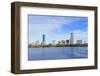 Boston Charles River with Urban City Skyline Skyscrapers and Boats with Blue Skyr.-Songquan Deng-Framed Photographic Print