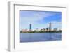 Boston Charles River with Urban City Skyline Skyscrapers and Boats with Blue Skyr.-Songquan Deng-Framed Photographic Print