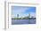 Boston Charles River with Urban City Skyline Skyscrapers and Boats with Blue Skyr.-Songquan Deng-Framed Photographic Print