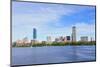 Boston Charles River with Urban City Skyline Skyscrapers and Boats with Blue Skyr.-Songquan Deng-Mounted Photographic Print