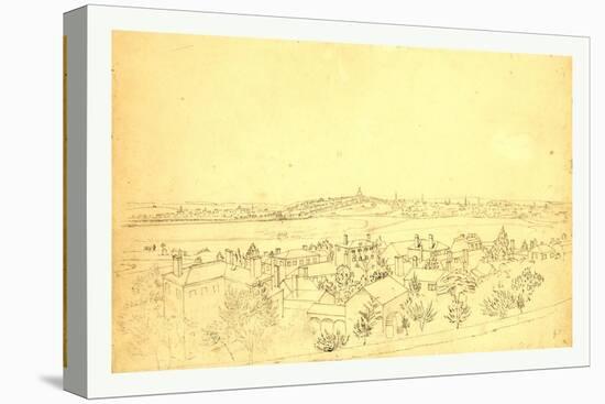 Boston, Charlestown and Bunker Hill as Seen from the Fort at Roxbury, 1828-John Rubens Smith-Stretched Canvas