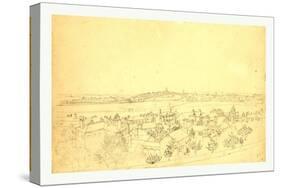 Boston, Charlestown and Bunker Hill as Seen from the Fort at Roxbury, 1828-John Rubens Smith-Stretched Canvas