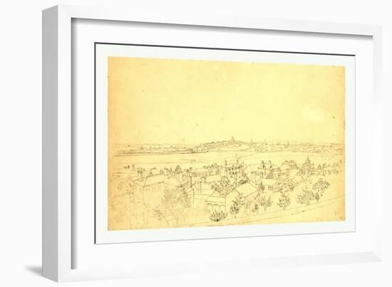 Boston, Charlestown and Bunker Hill as Seen from the Fort at Roxbury, 1828-John Rubens Smith-Framed Giclee Print