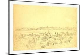 Boston, Charlestown and Bunker Hill as Seen from the Fort at Roxbury, 1828-John Rubens Smith-Mounted Giclee Print