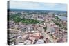 Boston City Aerial Panorama View with Urban Buildings and Highway.-Songquan Deng-Stretched Canvas