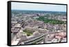 Boston City Aerial Panorama View with Urban Buildings and Highway.-Songquan Deng-Framed Stretched Canvas