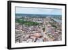 Boston City Aerial Panorama View with Urban Buildings and Highway.-Songquan Deng-Framed Photographic Print