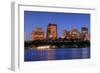 Boston City Charles River at Dusk with Urban Skyline and Skyscrapers.-Songquan Deng-Framed Photographic Print