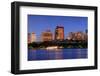 Boston City Charles River at Dusk with Urban Skyline and Skyscrapers.-Songquan Deng-Framed Photographic Print