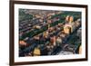 Boston City Downtown Aerial View with Urban Historical Buildings at Sunset.-Songquan Deng-Framed Photographic Print