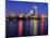 Boston City Skyline at Dusk with Prudential Tower and Urban Skyscrapers over Charles River with Lig-Songquan Deng-Mounted Photographic Print