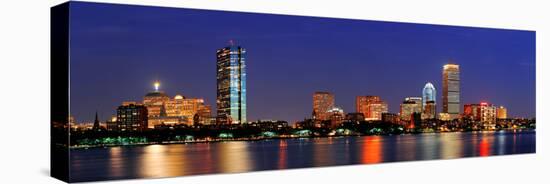 Boston City Skyline with Prudential Tower and Hancock Building and Urban Skyscrapers over Charles R-Songquan Deng-Stretched Canvas