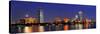 Boston City Skyline with Prudential Tower and Hancock Building and Urban Skyscrapers over Charles R-Songquan Deng-Stretched Canvas