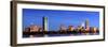 Boston City Skyline with Prudential Tower and Hancock Building and Urban Skyscrapers over Charles R-Songquan Deng-Framed Photographic Print