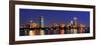 Boston City Skyline with Prudential Tower and Hancock Building and Urban Skyscrapers over Charles R-Songquan Deng-Framed Photographic Print