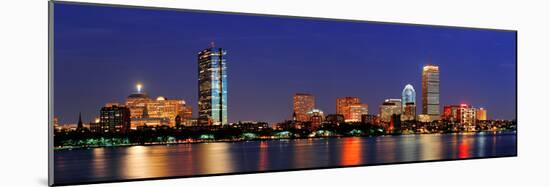 Boston City Skyline with Prudential Tower and Hancock Building and Urban Skyscrapers over Charles R-Songquan Deng-Mounted Photographic Print