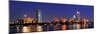 Boston City Skyline with Prudential Tower and Hancock Building and Urban Skyscrapers over Charles R-Songquan Deng-Mounted Photographic Print