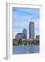 Boston City Skyline with Prudential Tower and Urban Skyscrapers over Charles River.-Songquan Deng-Framed Photographic Print