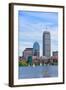 Boston City Skyline with Prudential Tower and Urban Skyscrapers over Charles River.-Songquan Deng-Framed Photographic Print