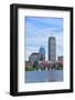 Boston City Skyline with Prudential Tower and Urban Skyscrapers over Charles River.-Songquan Deng-Framed Photographic Print