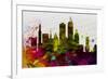 Boston City Skyline-NaxArt-Framed Art Print