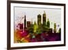 Boston City Skyline-NaxArt-Framed Art Print