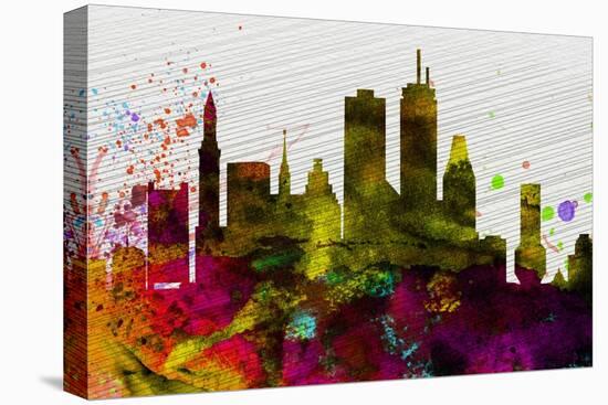 Boston City Skyline-NaxArt-Stretched Canvas