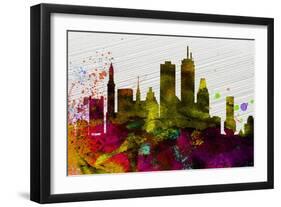 Boston City Skyline-NaxArt-Framed Art Print