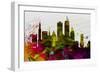 Boston City Skyline-NaxArt-Framed Art Print