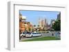 Boston City Street View with Traffic and Historical Architecture.-Songquan Deng-Framed Photographic Print