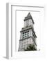 Boston Clocktower Isolated on White-dbvirago-Framed Photographic Print