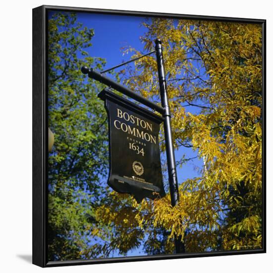 Boston Common Sign, Boston Common, Massachusetts, New England, USA-Roy Rainford-Framed Photographic Print