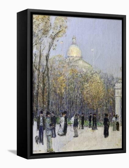 Boston Commons, c.1901-Childe Hassam-Framed Stretched Canvas