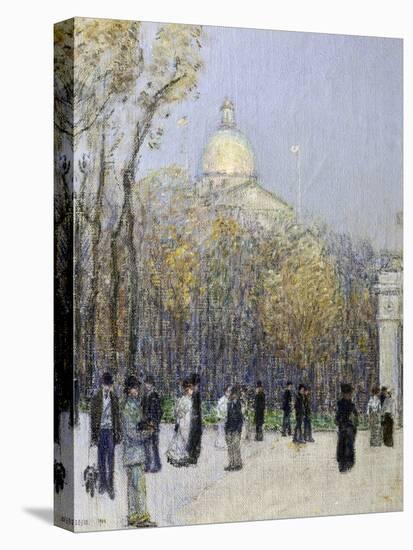 Boston Commons, c.1901-Childe Hassam-Stretched Canvas