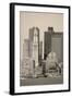 Boston Downtown Architecture Closeup in Black and White over Sea.-Songquan Deng-Framed Photographic Print