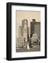 Boston Downtown Architecture Closeup in Black and White over Sea.-Songquan Deng-Framed Photographic Print