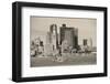 Boston Downtown Architecture Closeup in Black and White over Sea.-Songquan Deng-Framed Photographic Print