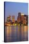 Boston Downtown at Dusk with Urban Buildings Illuminated at Dusk after Sunset.-Songquan Deng-Stretched Canvas