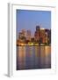 Boston Downtown at Dusk with Urban Buildings Illuminated at Dusk after Sunset.-Songquan Deng-Framed Photographic Print