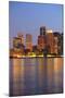 Boston Downtown at Dusk with Urban Buildings Illuminated at Dusk after Sunset.-Songquan Deng-Mounted Photographic Print