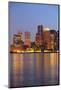 Boston Downtown at Dusk with Urban Buildings Illuminated at Dusk after Sunset.-Songquan Deng-Mounted Photographic Print