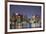 Boston Downtown at Dusk with Urban Buildings Illuminated at Dusk after Sunset.-Songquan Deng-Framed Photographic Print