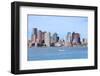 Boston Downtown City Skyline over Sea with Urban Skyscrapers in the Morning with Cloudy Sky and Boa-Songquan Deng-Framed Photographic Print