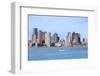 Boston Downtown City Skyline over Sea with Urban Skyscrapers in the Morning with Cloudy Sky and Boa-Songquan Deng-Framed Photographic Print