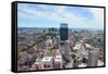 Boston Downtown Skyline Aerial View with Modern Skyscrapers and Street.-Songquan Deng-Framed Stretched Canvas